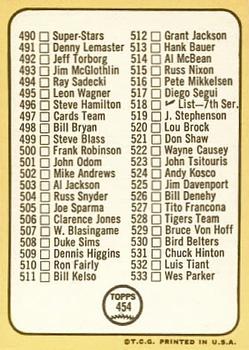 6th Series Checklist 458-533  baseball card collectible - Main Image 2