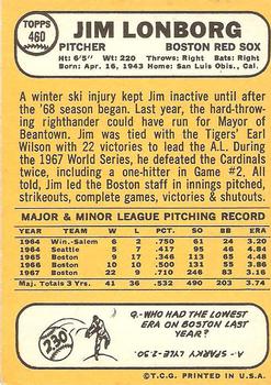 Jim Lonborg  baseball card collectible - Main Image 2