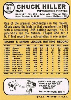 Chuck Hiller  baseball card collectible - Main Image 2