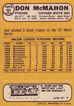 Don McMahon  baseball card collectible - Main Image 2