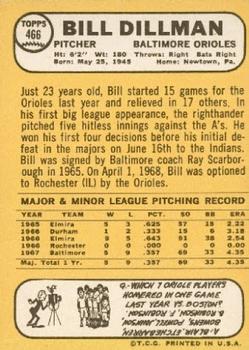 Bill Dillman  baseball card collectible - Main Image 2