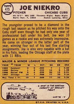 Joe Niekro  baseball card collectible - Main Image 2