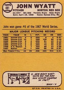John Wyatt  baseball card collectible - Main Image 2