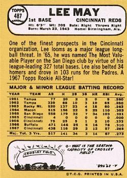 Lee May  baseball card collectible - Main Image 2