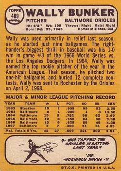 Wally Bunker  baseball card collectible - Main Image 2