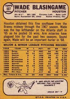 Wade Blasingame  baseball card collectible - Main Image 2