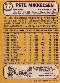 Pete Mikkelsen  baseball card collectible - Main Image 2