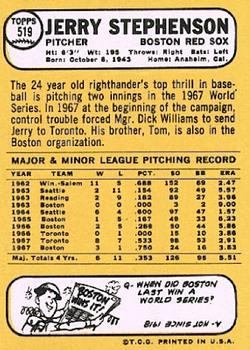 Jerry Stephenson  baseball card collectible - Main Image 2