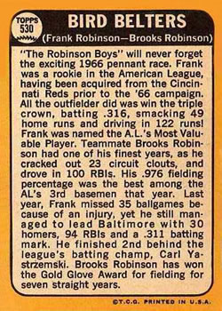 Bird Belters (Frank Robinson / Brooks Robinson)  baseball card collectible - Main Image 2