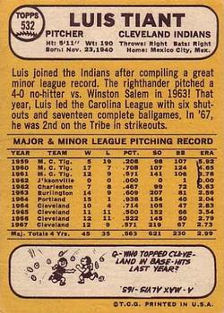 Luis Tiant  baseball card collectible - Main Image 2