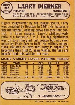 Larry Dierker  baseball card collectible - Main Image 2
