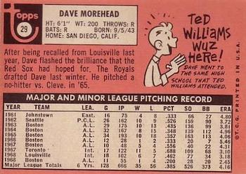 Dave Morehead  baseball card collectible - Main Image 2