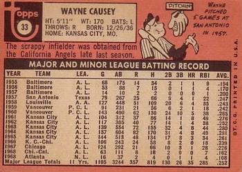 Wayne Causey  baseball card collectible - Main Image 2