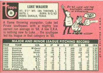 Luke Walker  baseball card collectible - Main Image 2