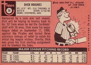 Dick Hughes  baseball card collectible - Main Image 2