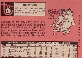 Joe Niekro  baseball card collectible - Main Image 2