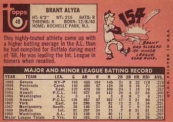 Brant Alyea  baseball card collectible - Main Image 2