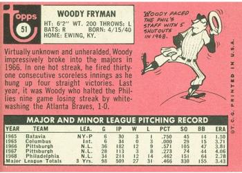 Woody Fryman  baseball card collectible - Main Image 2