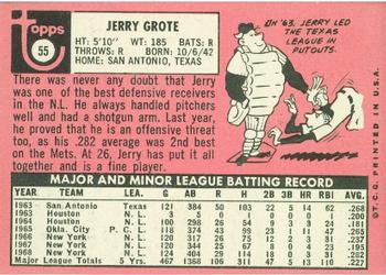 Jerry Grote  baseball card collectible - Main Image 2