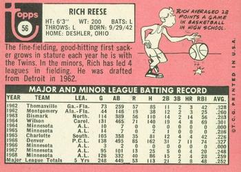 Rich Reese  baseball card collectible - Main Image 2
