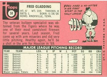 Fred Gladding  baseball card collectible - Main Image 2