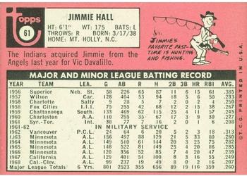 Jimmie Hall  baseball card collectible - Main Image 2