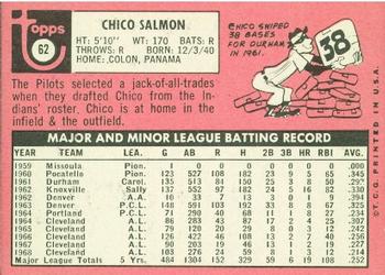 Chico Salmon  baseball card collectible - Main Image 2
