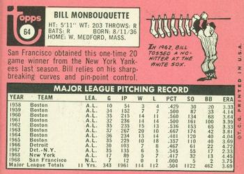 Bill Monbouquette  baseball card collectible - Main Image 2