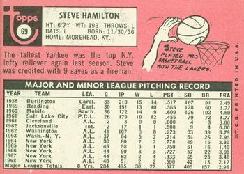 Steve Hamilton  baseball card collectible - Main Image 2