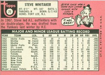 Steve Whitaker  baseball card collectible - Main Image 2