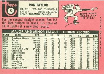 Ron Taylor  baseball card collectible - Main Image 2