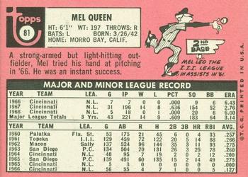 Mel Queen  baseball card collectible - Main Image 2