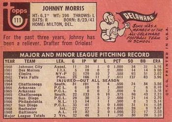Johnny Morris  baseball card collectible - Main Image 2