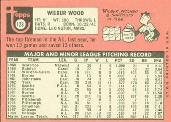 Wilbur Wood  baseball card collectible - Main Image 2