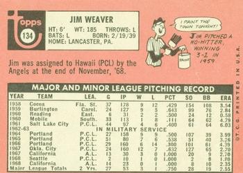 Jim Weaver  baseball card collectible - Main Image 2