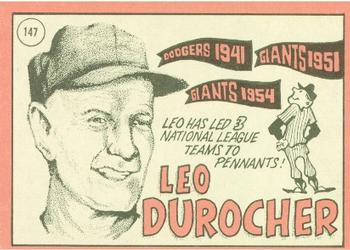 Leo Durocher  baseball card collectible - Main Image 2