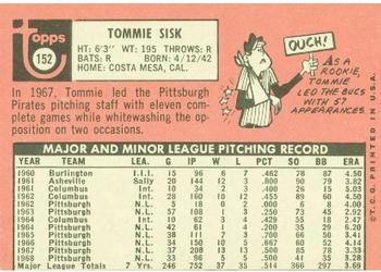 Tommie Sisk  baseball card collectible - Main Image 2