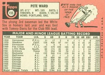 Pete Ward  baseball card collectible - Main Image 2