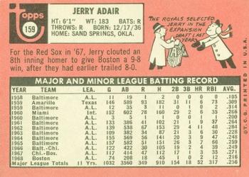Jerry Adair  baseball card collectible - Main Image 2