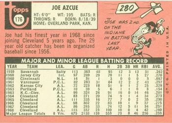 Joe Azcue  baseball card collectible - Main Image 2
