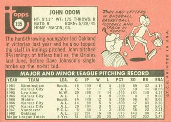 John Odom  baseball card collectible - Main Image 2