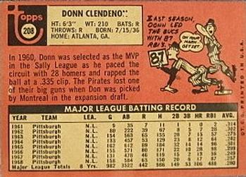 Donn Clendenon  baseball card collectible - Main Image 2