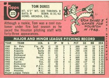 Tom Dukes  baseball card collectible - Main Image 2