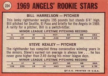 Angels 1969 Rookie Stars (Bill Harrelson / Steve Kealey)  baseball card collectible - Main Image 2