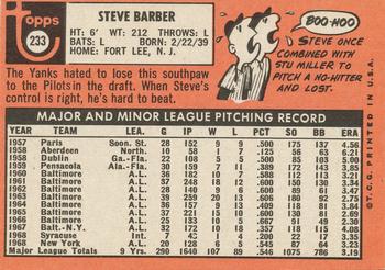 Steve Barber  baseball card collectible - Main Image 2