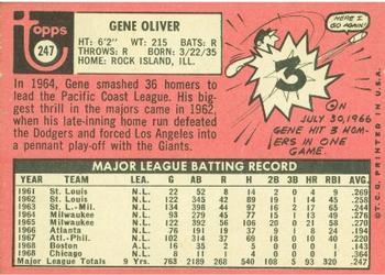 Gene Oliver  baseball card collectible - Main Image 2