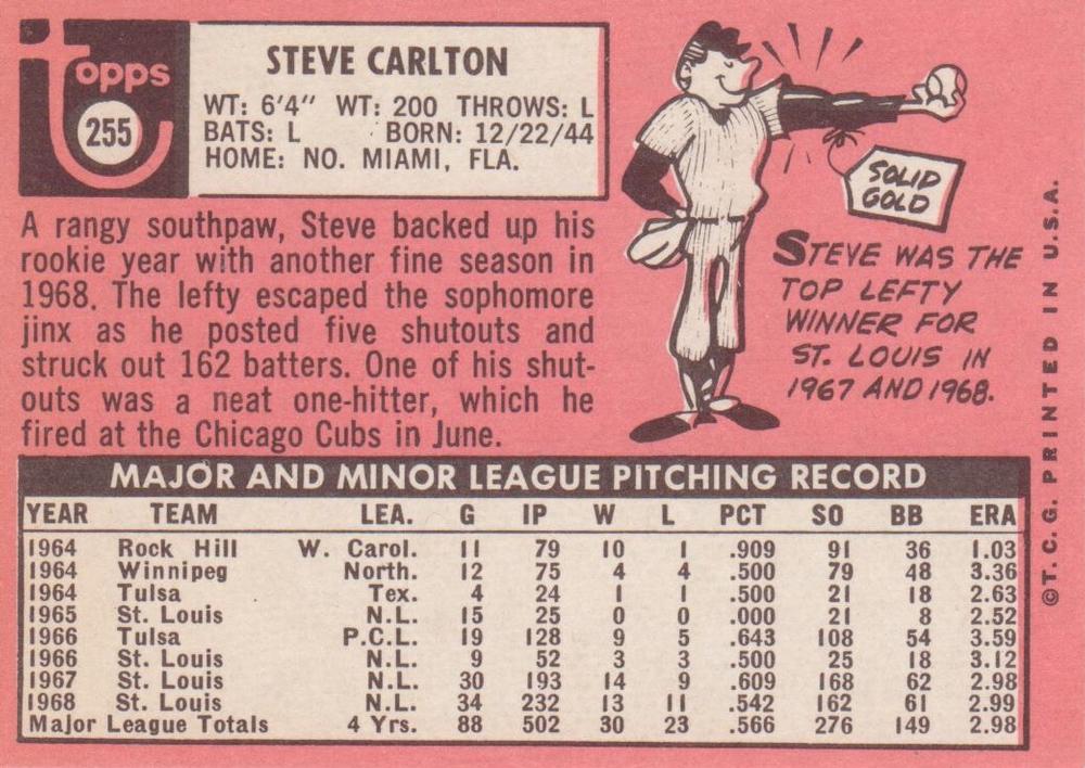 Steve Carlton  baseball card collectible - Main Image 2