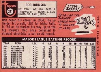 Bob Johnson  baseball card collectible - Main Image 2