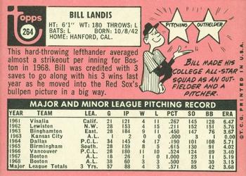 Bill Landis  baseball card collectible - Main Image 2