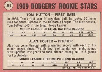 Dodgers 1969 Rookie Stars (Tom Hutton / Alan Foster)  baseball card collectible - Main Image 2